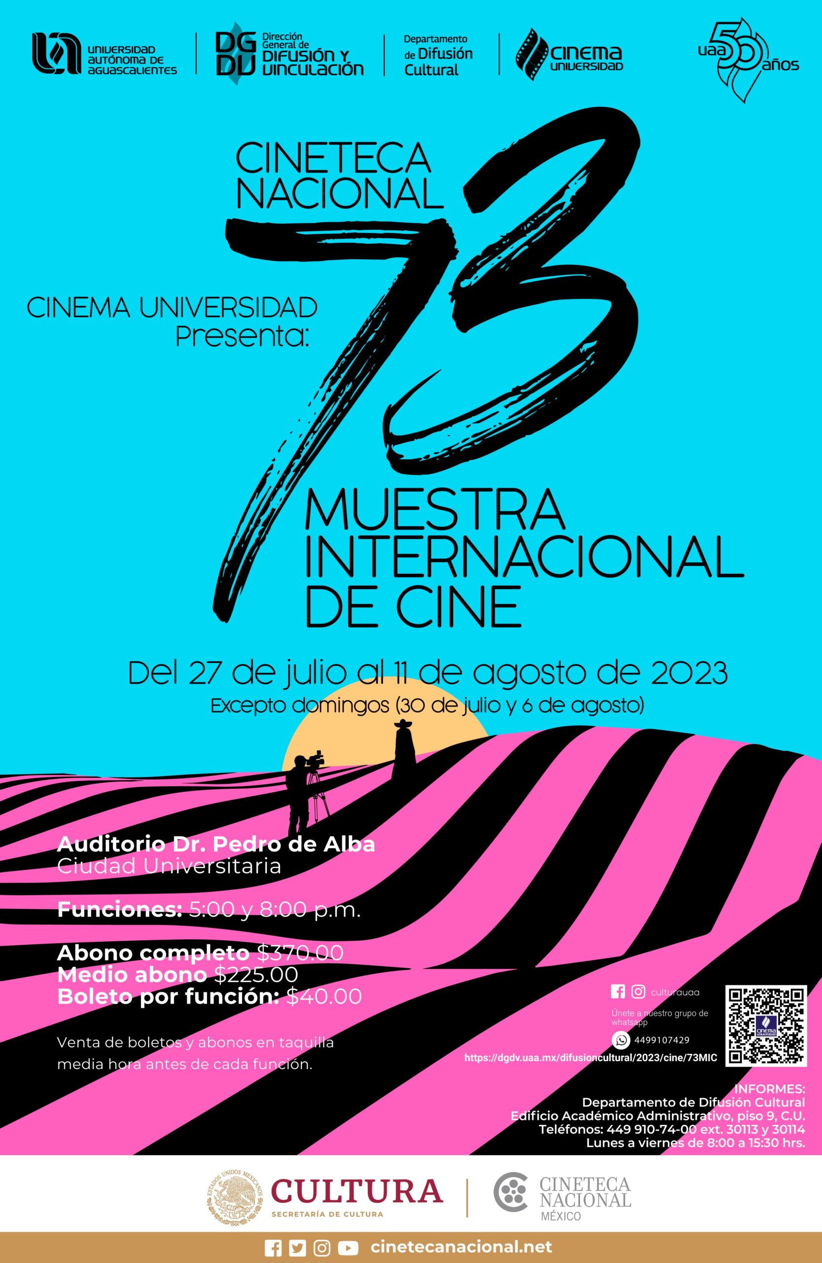 El renovado auditorio Dr. Pedro de Alba albergará la edición 73 de la Muestra Internacional de Cine