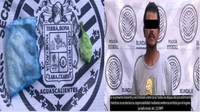 Fue detenido en posesión de droga en el municipio de Jesús María
