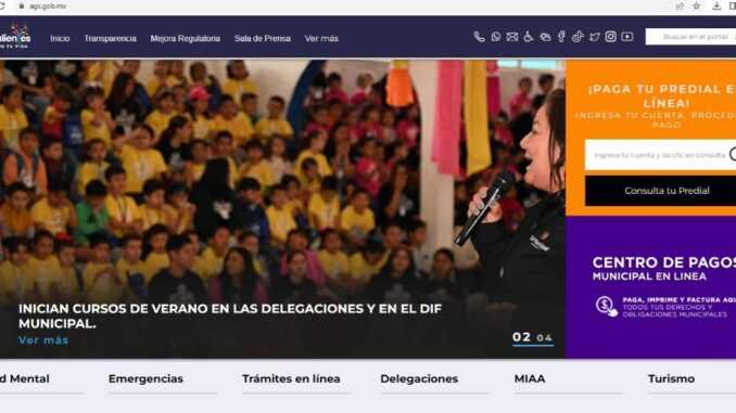 Renueva Municipio de Aguascalientes su Sitio Web y lo transforma en una Plataforma funcional y de fácil acceso
