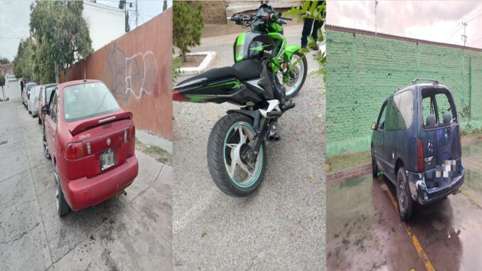 En las últimas 24 horas, Policías Municipales de Aguascalientes localizan y recuperan varios vehículos con reporte de robo