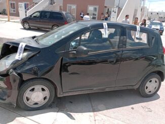 Policías Viales de Aguascalientes atendieron el reporte de un choque que tuvo lugar en Paseo del Sur