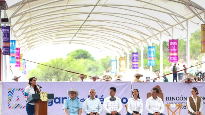 Inaugura Gobernadora Tere Jiménez obras de remodelación del Lienzo Charro de Rincón de Romos