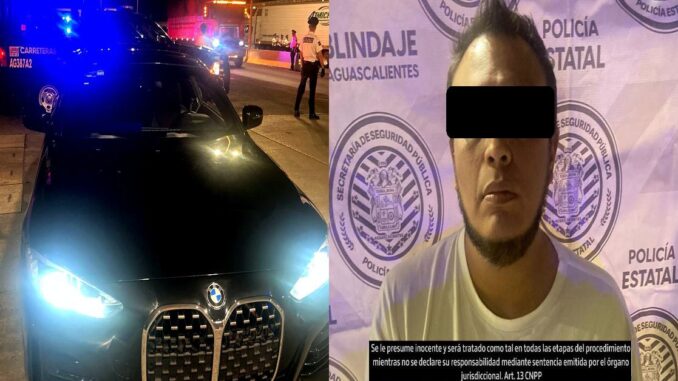 Recuperan Policías de la SSPE un BMW y detienen a presunto defraudador y ladrón de vehículos