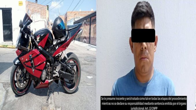 Detienen a una persona por conducir una moto robada