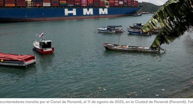 Canal de Panamá informa que hay 134 buques en espera de tránsito por sequía en su cuenca