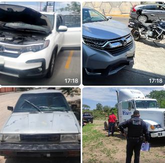 Recuperan cuatro vehículos reportados como robados