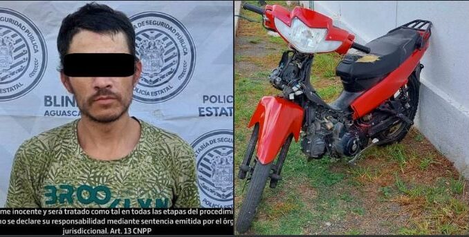 Detienen a una persona que manejaba una motocicleta robada