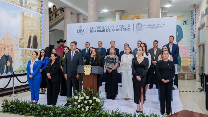 Congreso de Aguascalientes recibió el Primer Informe de Gobierno del Estado