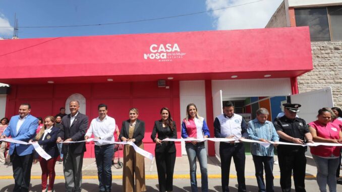 Gobernadora Tere Jiménez inaugura una Casa Rosa en el Municipio de Aguascalientes, un lugar seguros para las Mujeres y sus Hijos