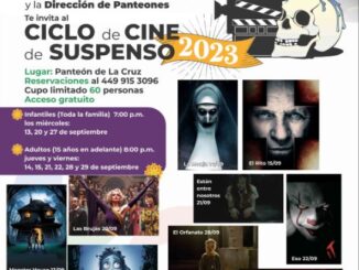 Presentan Cartel del "Ciclo de Cine de Suspenso" en el Panteón de la Cruz