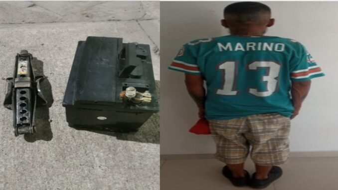 Presunto responsable de robo de un gato hidráulico y la batería del automóvil fue detenido por la Policía Municipal de Aguascalientes