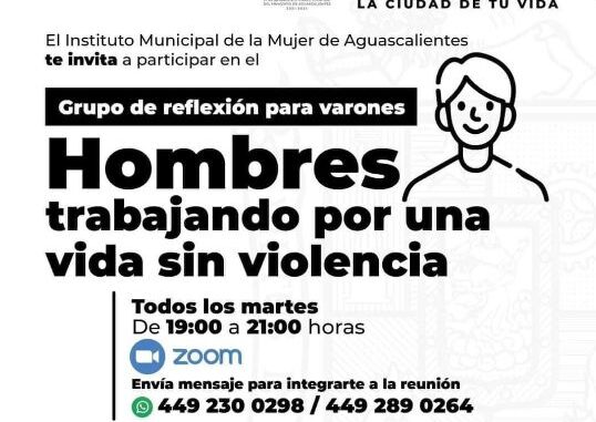 Imparte el Municipio de Aguascalientes el Taller "Hombres trabajando con Hombres por una vida libre de violencia"
