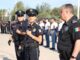 Supervisión del ensayo de los oficiales de los diferentes Destacamentos de la Policía Municipal que participarán el sábado 16 de septiembre en el Desfile Cívico Militar por el CCXIII Aniversario del inicio de la Independencia de México.