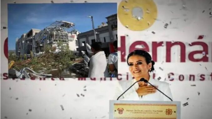 En medio de la catástrofe...alcaldesa de Chilpancingo rinde informe de gobierno y festeja