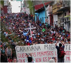 Unos 7 mil migrantes salen en caravana desde Chiapas