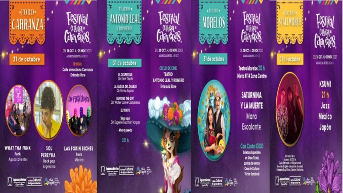 Programa martes 31 de octubre Festival Cultural de Calaveras 2024