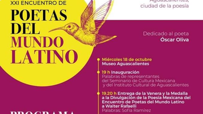 Hoy inicia el XXI Encuentro de Poetas del Mundo Latino