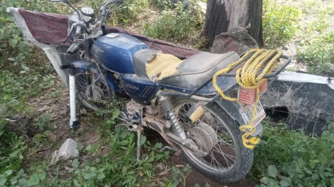 Aseguran motocicleta con reporte de robo