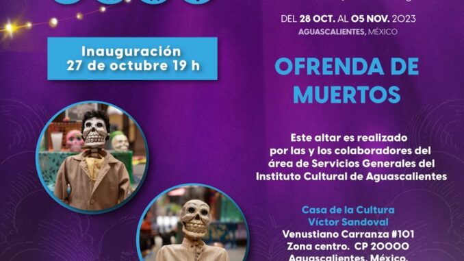 ICA te invita a la Tradicional Ofrenda de Muertos