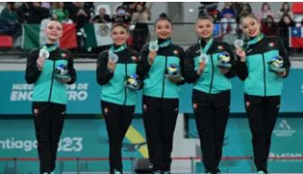 Santiago 2023: Ganan mexicanas en gimnasia rítmica plata y boleto olímpico