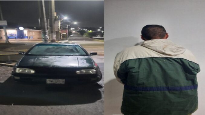Por conducir un vehículo con reporte de robo, Policías Municipales de Aguascalientes detienen a una persona en VNSA