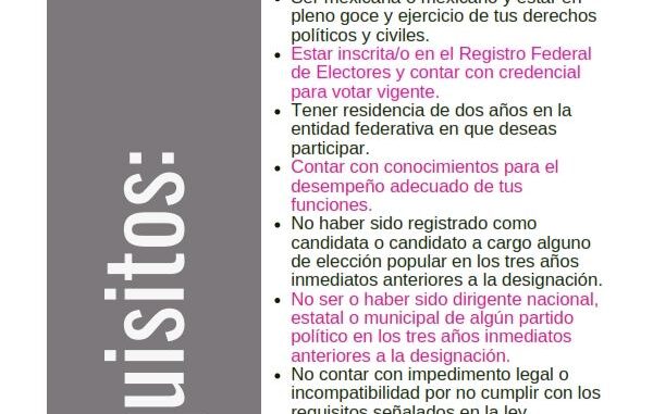 Invita INE Aguascalientes a la ciudadanía a integrar los Consejos Distritales durante los Procesos Electorales 2023-2024 y 2026- 2027
