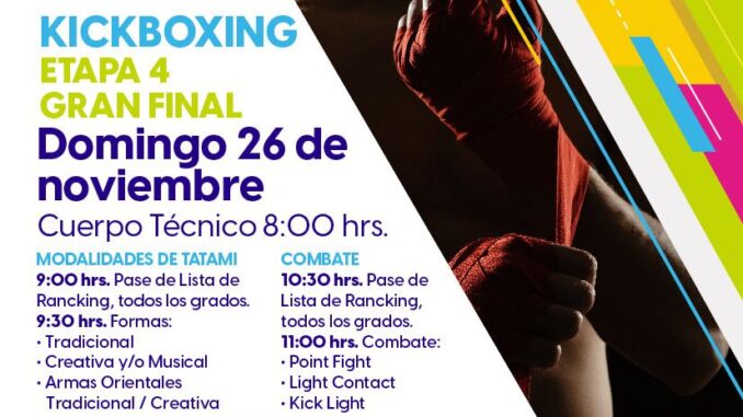 Final de la Copa Aguascalientes en la disciplina de Kick Boxing