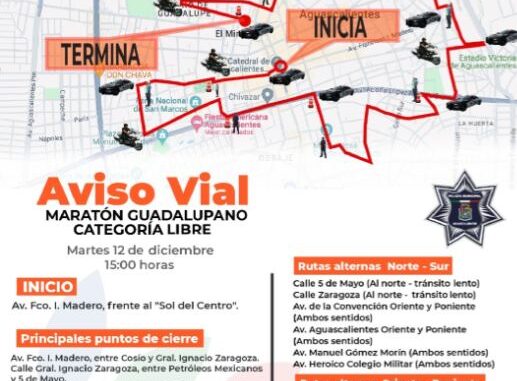 Montará Operativo Seguridad Pública Municipal con motivo del "LXIII Maratón Guadalupano"