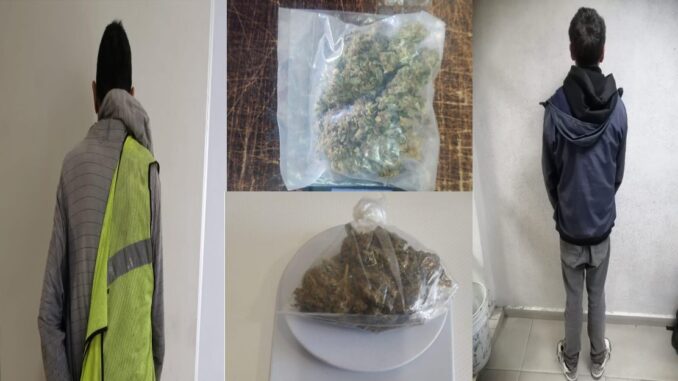 En hechos distintos, dos personas son detenidas por Policías Municipales de Aguascalientes, en posesión de hierba verde seca con las características propias de la marihuana