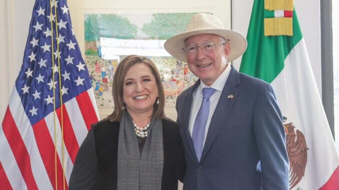 Se reúne Xóchitl Gálvez con Embajador de EU en México