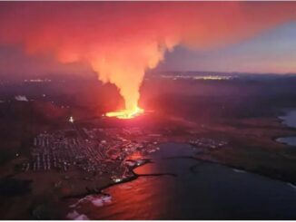 Nueva erupción volcánica en Islandia; pasajero graba desde avión