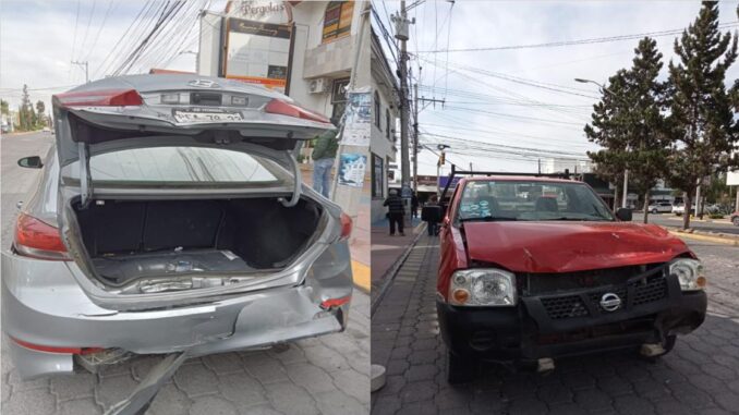 Vehículos particulares se impactan en Luis Donaldo Colosio y Avenida Ignacio Zaragoza, Policías Municipales de Aguascalientes atendieron el reporte
