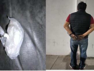 Policías Municipales de Aguascalientes detienen a presunto distribuidor de sustancia granulada al tacto con características propias del cristal en VNSA