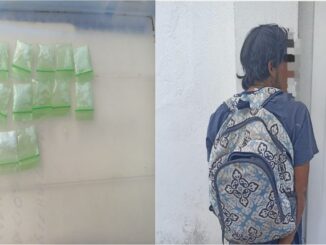 Presunto distribuidor de sustancia granulada al tacto con las características propias del cristal, fue detenido en la comunidad Los Arellano por Policías Municipales de Aguascalientes