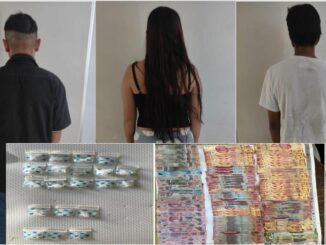 Policías Municipales de Aguascalientes detienen a tres presuntos distribuidores de sustancias al parecer ilícitas en poder de 20 envoltorios de piedra granulada con las características propias del cristal y 50 mil pesos en efectivo