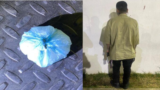 Con aproximadamente 22 gramos de sustancia granulada al tacto con las características propias del cristal, una persona del sexo masculino fue detenida en el fraccionamiento Piramides, por Policías Municipales de Aguascalientes