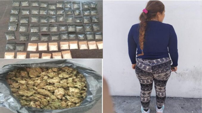 Policías Municipales de Aguascalientes detienen a una presunta distribuidora de sustancias ilícitas, en el fraccionamiento Ojocaliente I