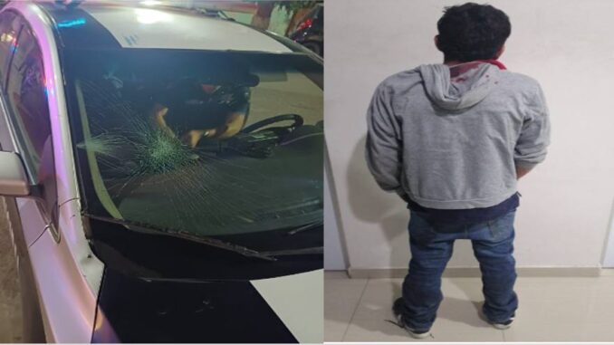 En calles del fraccionamiento INDECO, Policías Municipales de Aguascalientes los probables delitos de lesiones, robo y daños a la propiedad privada