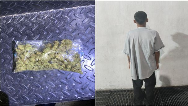 En posesión de aproximadamente 31 gramos de hierba verde seca con las características propias de la marihuana, Policías Municipales de Aguascalientes detienen a una persona en Ojocaliente I