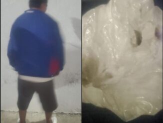 Personal Operativo de la SSPM detienen a una persona en poder de una bolsa que contenía piedra granulada al parecer cristal