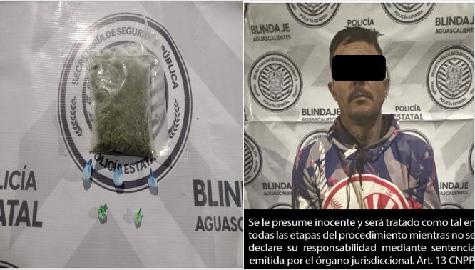Persona detenida por posesión de droga