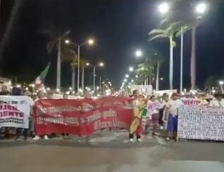 "!Fuera Layda Sansores!": nueva protesta en Campeche en apoyo a policías inconformes