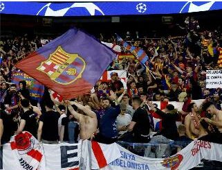 UEFA hará un informe por saludo nazi de aficionados del Barcelona en París