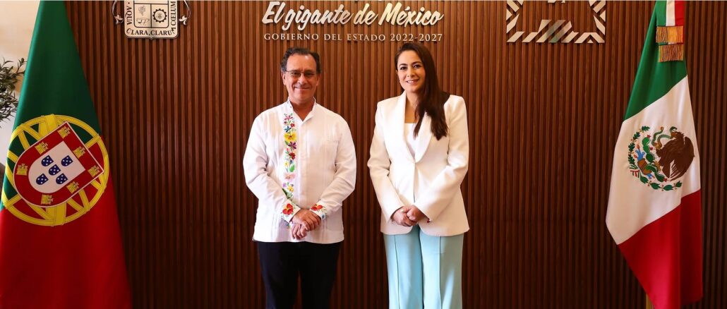 Gobernadora Tere Jiménez estrecha lazos de cooperación con Manuel Carvalho Embajador de Portugal