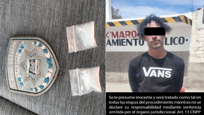 Persona detenida por posesión de droga