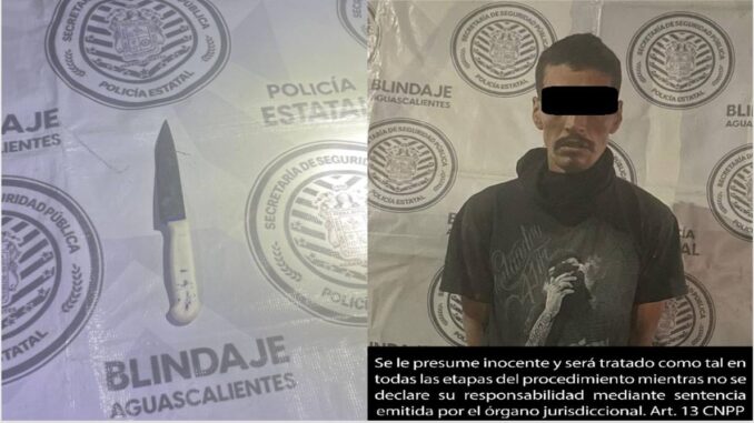 Fue sorprendido en posesión de un arma blanca, tras lo cual terminó detenido