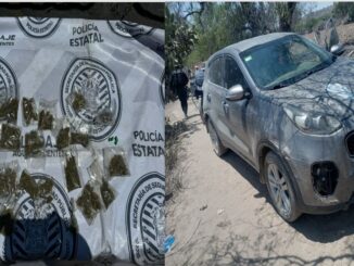 Aseguran un vehículo con reporte de robo y droga en su interior