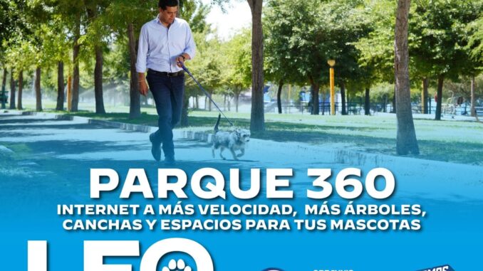 Va Leo Montañez por parques 360, con internet a más velocidad, árboles, canchas y espacios para mascotas