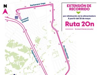 Rutas 20 norte y 20 sur amplían su recorrido a partir del domingo