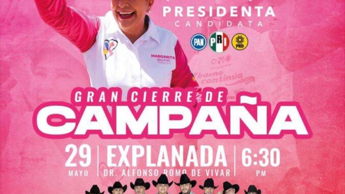 Invita Margarita Gallegos a su Cierre de Campaña